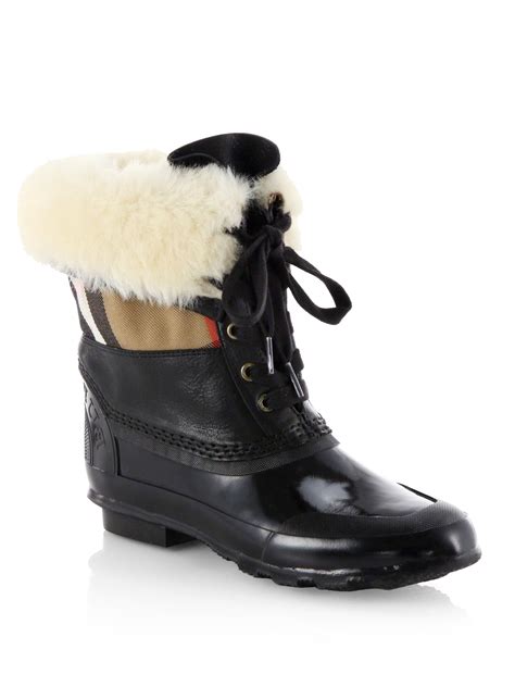 burberry shearling boots